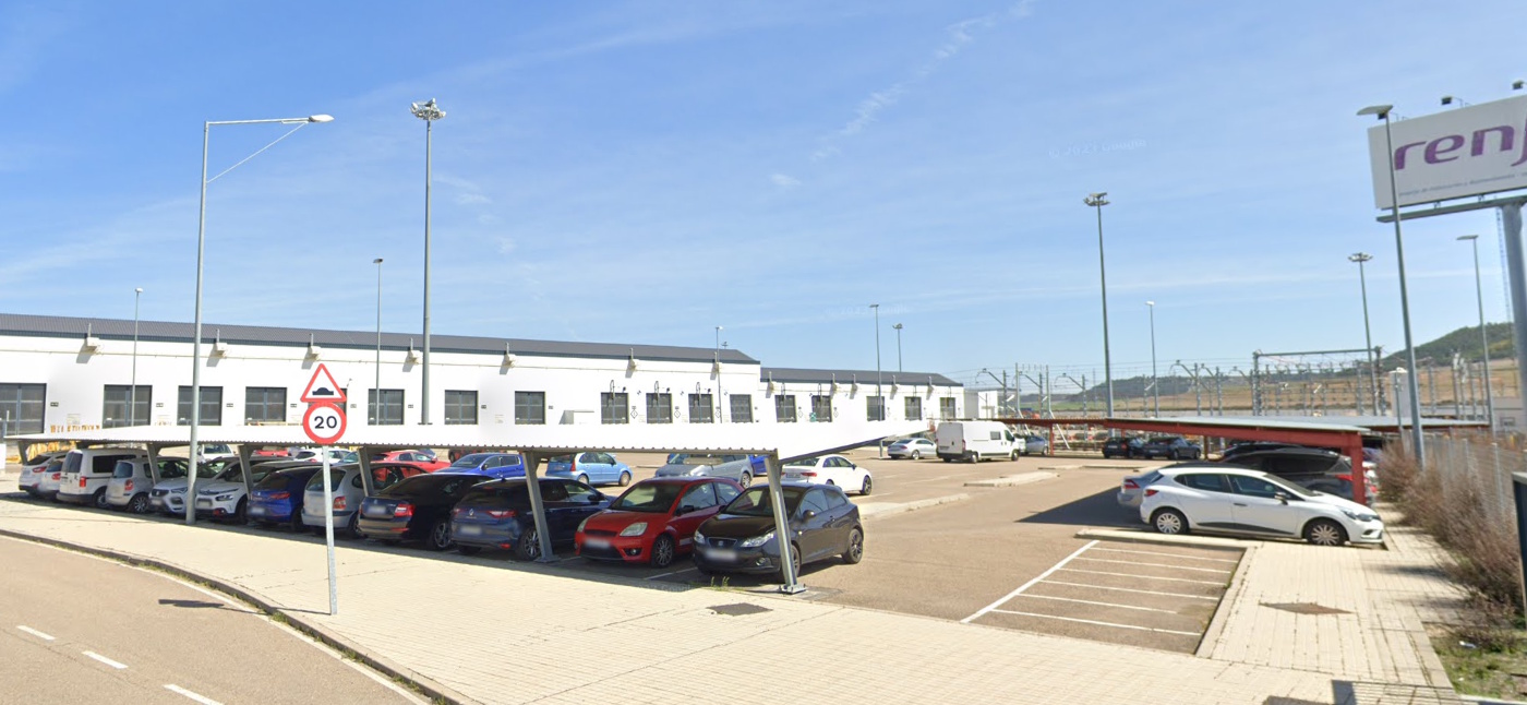 Marquesinas aparcamiento Talleres Renfe Valladolid